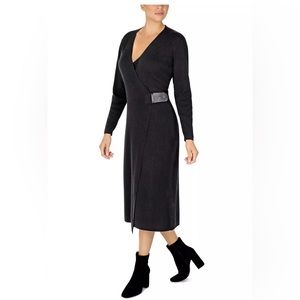 Donna Ricco Crossover Midi Sweater Dress NWT Size Small NWT